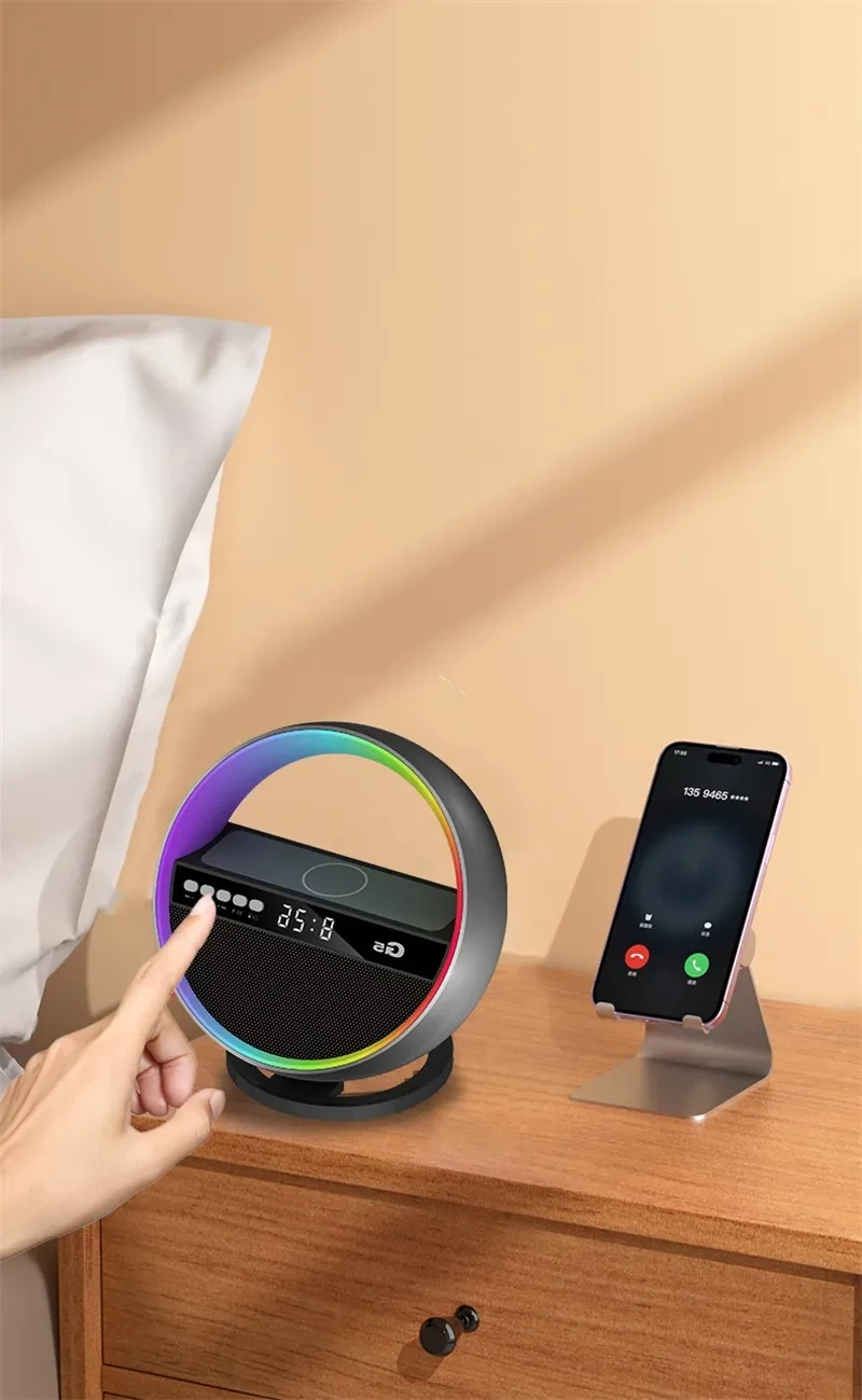 RGB Night Light Wireless Charger Bluetooth-Speaker