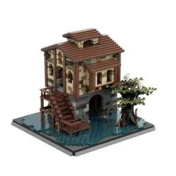 Building Blocks Rowing To Swamp Hiding Place Toy Suit Model