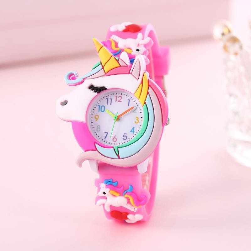 2024 Rainbow Cloud Silicone Kids Watch  Cute Cartoon Quartz Watch for Boys & Girls