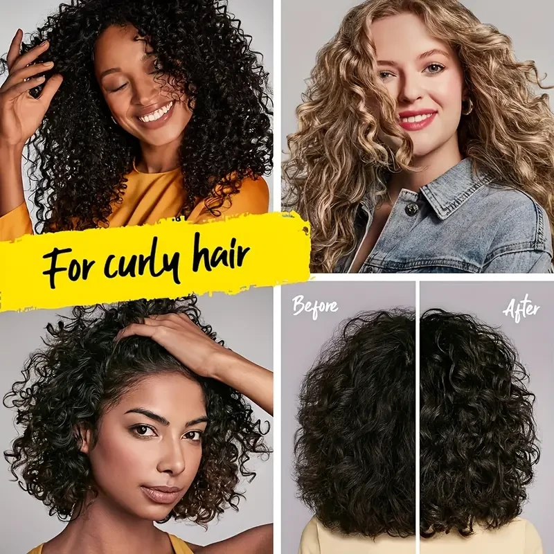 Moroccan Argan Oil Volumizing Curl Defining Cream - 280ml - Deeply Hydrating & Moisturizing Hair Styling Cream for Waves & Curls - Argan Oil, Castor Oil, Rosemary Essential Oil