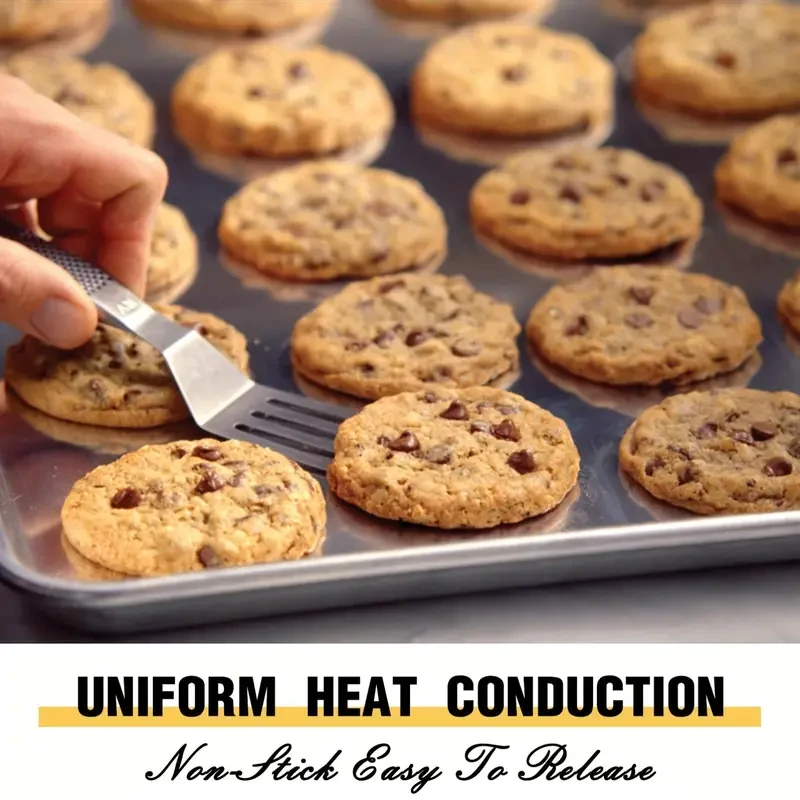 Commercial-Grade Aluminized Steel Baking Trays - Durable, Non-Stick, and Heat Resistant for Perfect Baking Results