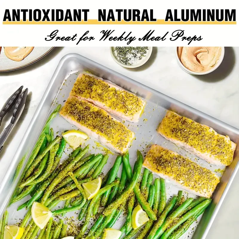 Commercial-Grade Aluminized Steel Baking Trays - Durable, Non-Stick, and Heat Resistant for Perfect Baking Results