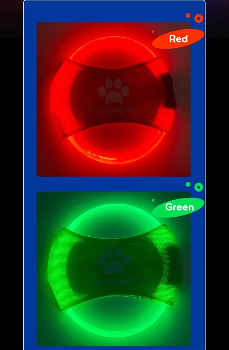 Dog Flying Discs Light Glowing LED