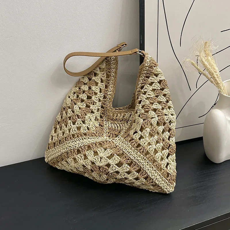Women's Fashion Handmade Straw Woven Shoulder Bag