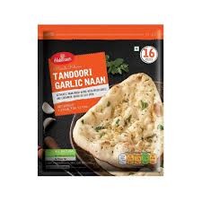 TANDOORI GARLIC NAAN 1.28KG/8 (HALDIRAMS) [FZN]