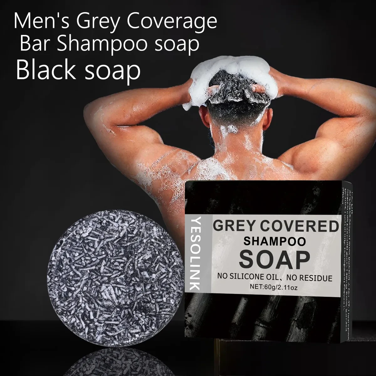 Multiflorum Black Sesame Bamboo Charcoal Shampoo Soap