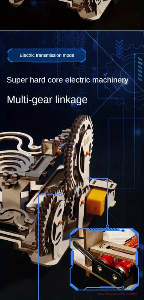 3D Wooden Jigsaw Puzzle Machine - DIY Hand-Assembled Track Ball Puzzle for Adults, Portable Cube Design in Khaki