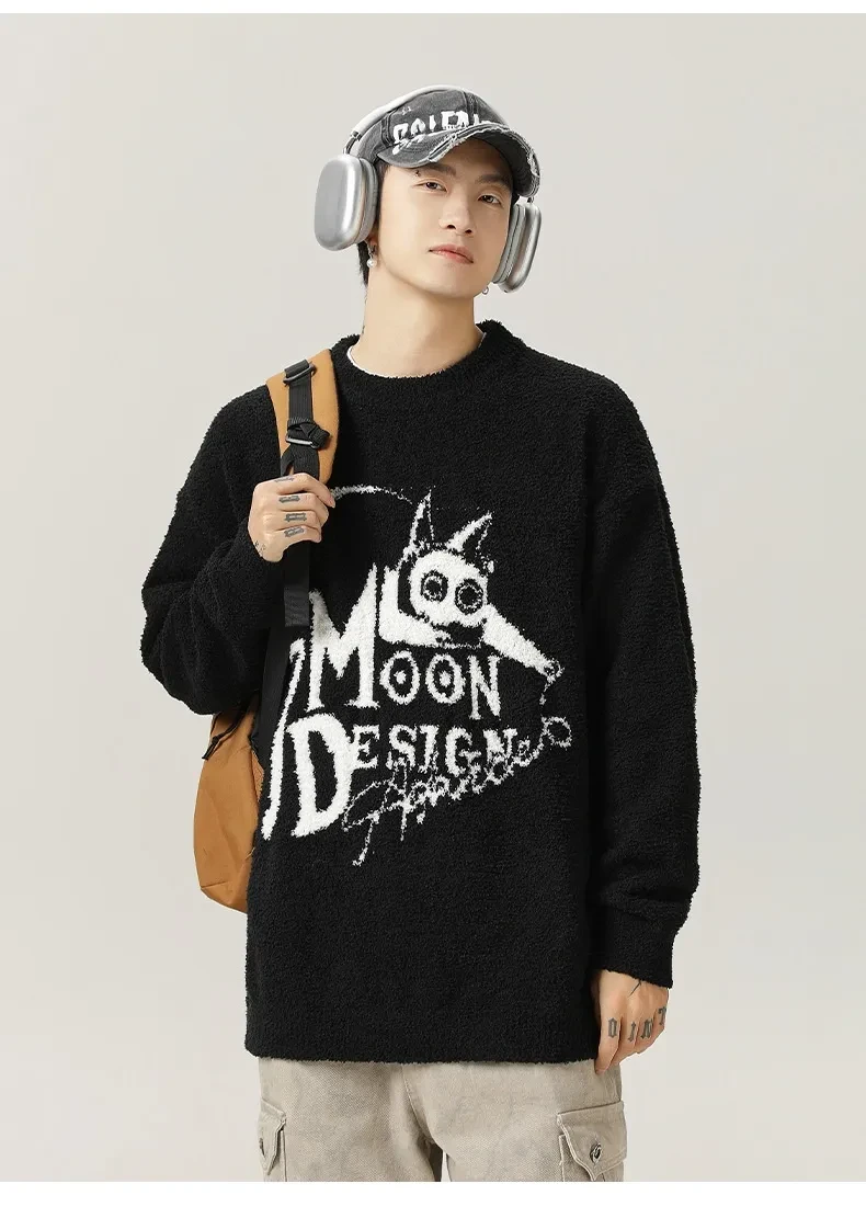 Unisex Couple Loose Pullover American Sweater