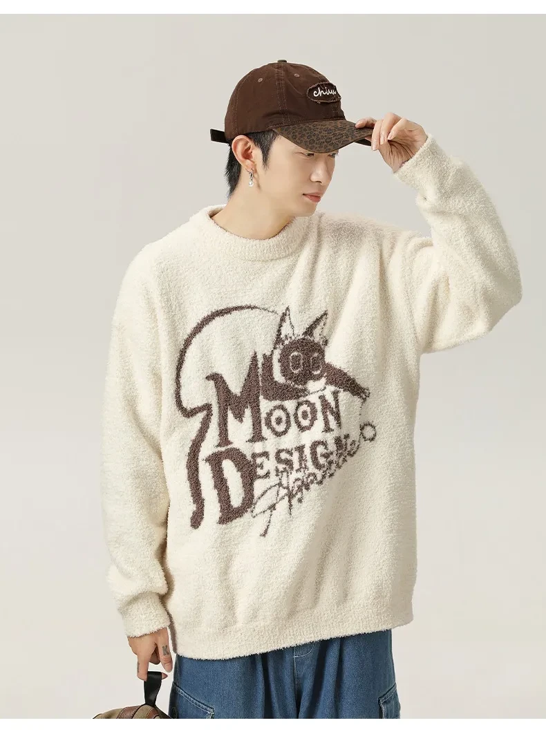 Unisex Couple Loose Pullover American Sweater