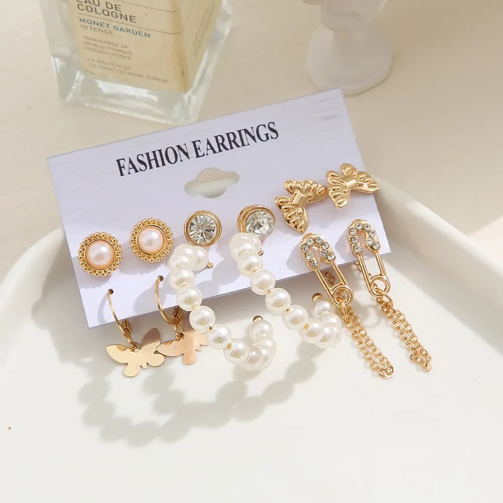 Creative Personality Pin Chain Earrings