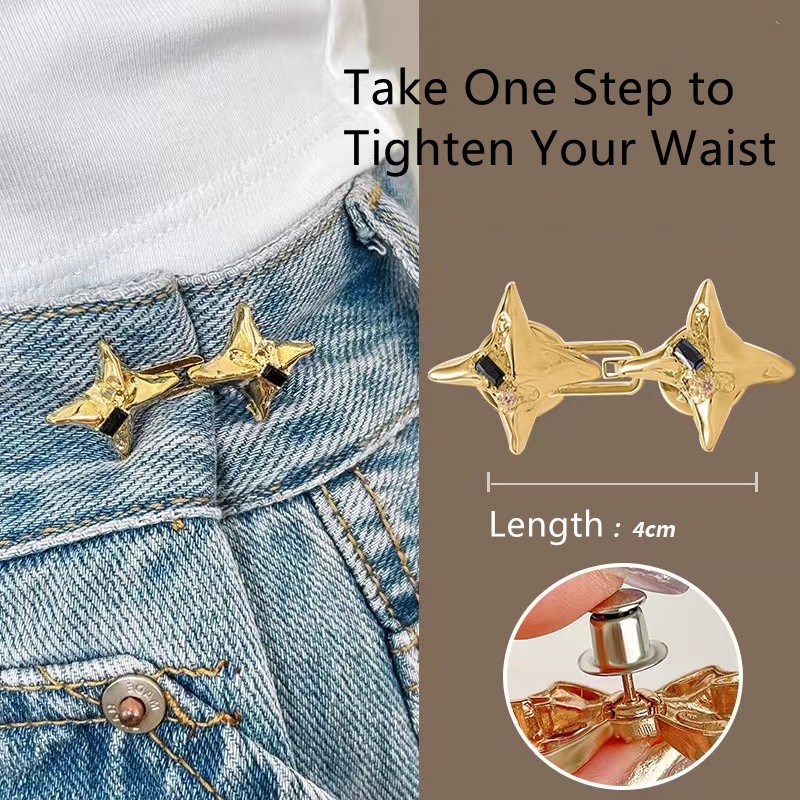 Adjustable Four-Pointed Star Waist Tightening Buckle
