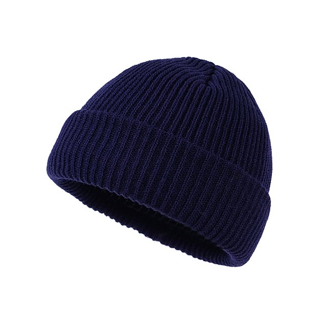 Rimiut Knitted Wool Beanie Simple Warm Skull Cap