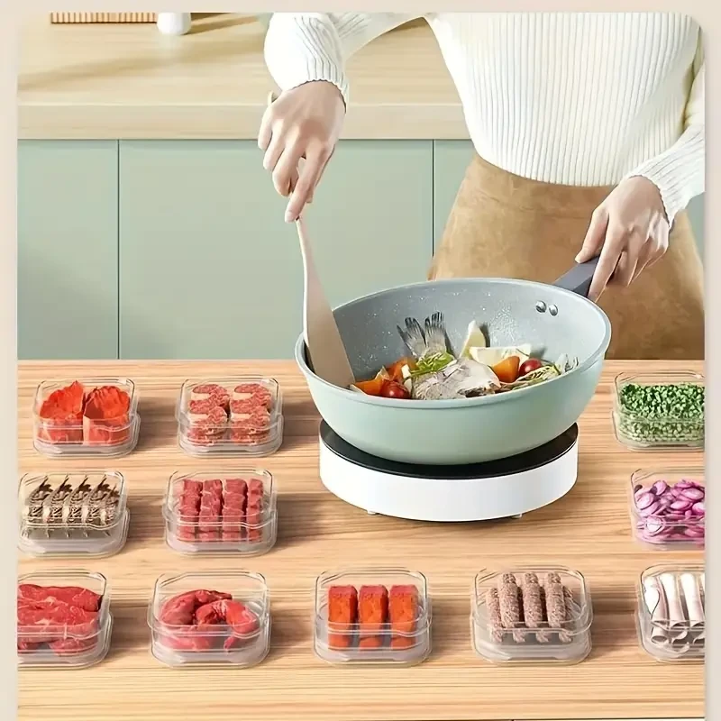 5pcs/10pcs Refrigerator Frozen Meat Storage Box