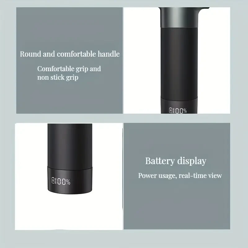 Professional Handheld Deep Tissue Massage Gun - 10 Heads, 12 Intensity Levels