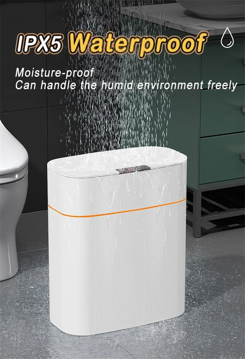 Smart Trash Can With Lid For Bedroom And Living Room