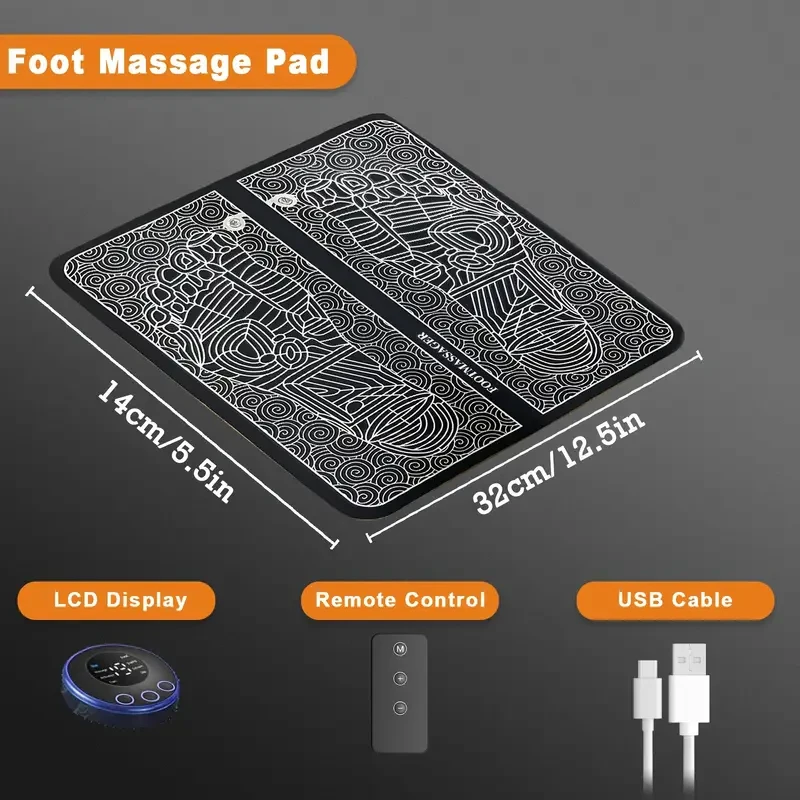 Foot Massager Mat with Remote Control - Pain Relief and Muscle Relaxation