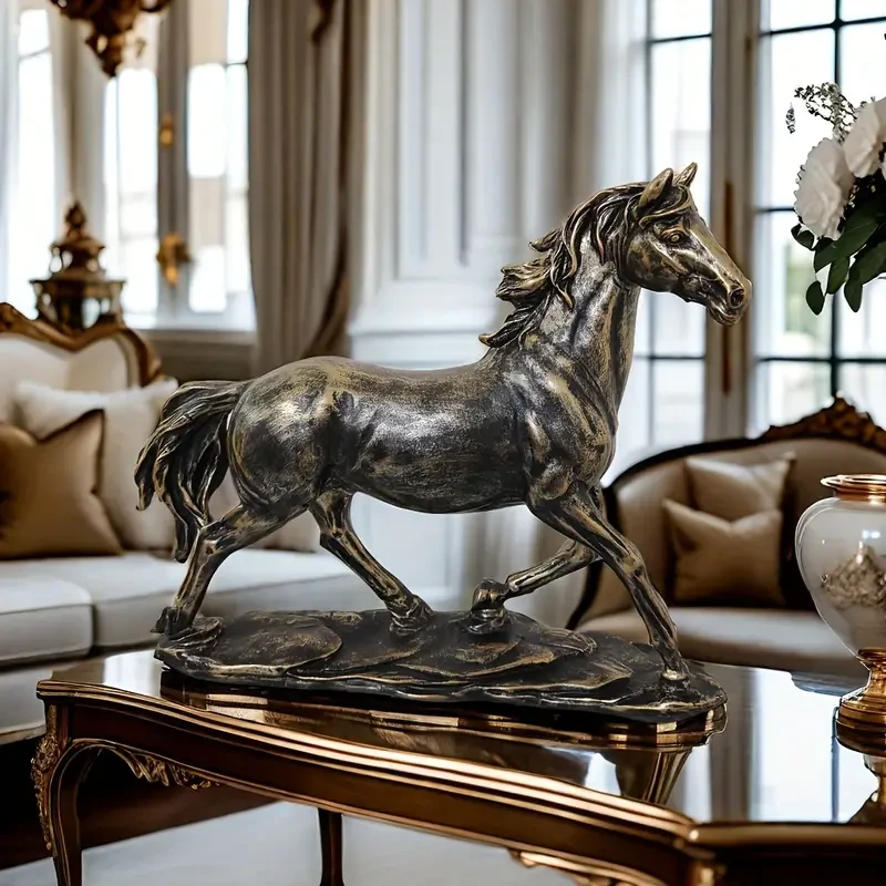 1pc Exquisite Vintage Horse Figurine Statue