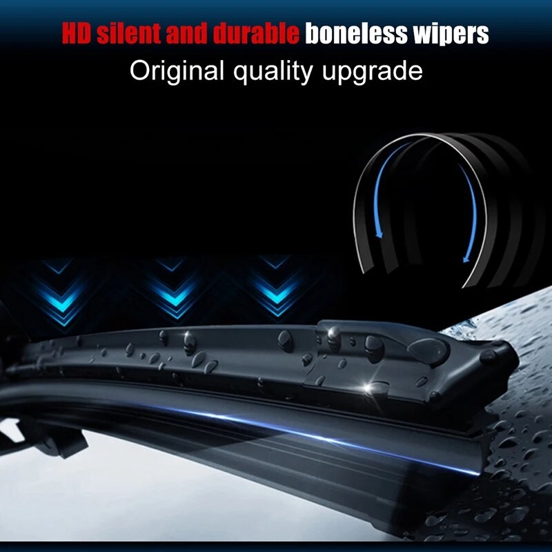 Car Wiper Blade Refill Strips  Frameless Windshield Rubber Wiper for 14" to 28"