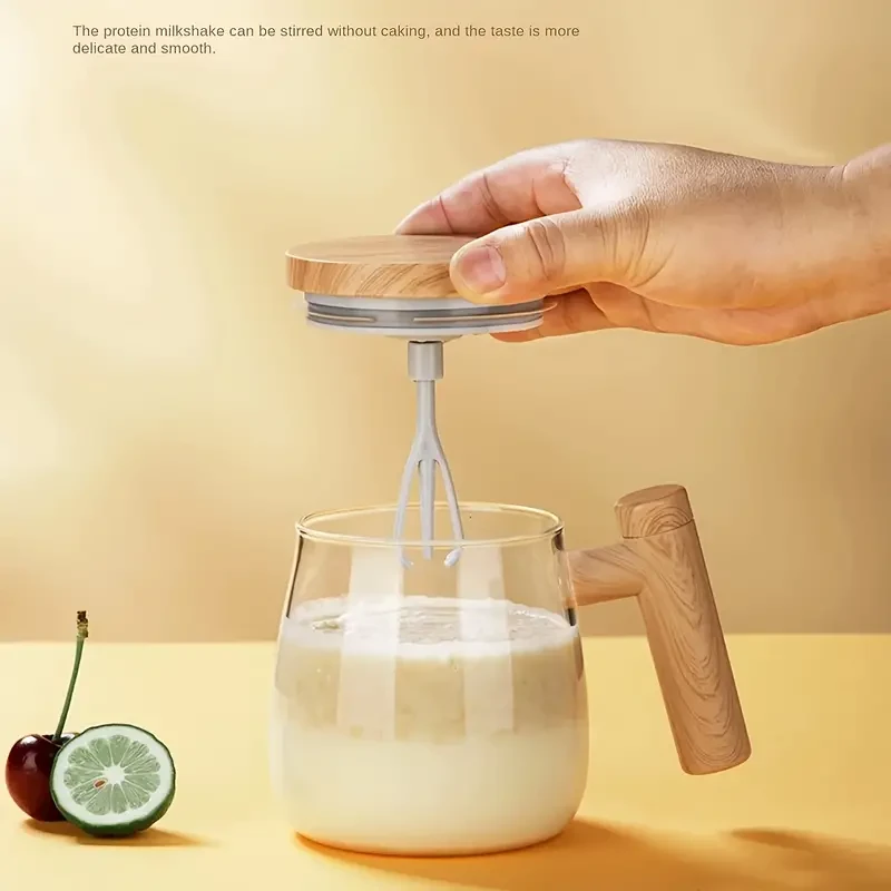 400ML High Borosilicate Glass Self-Stirring Mug