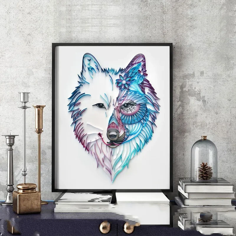 Quilted Paper Illustration Lobby Decoration Painting Slot