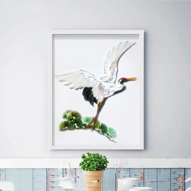 Quilted Paper Illustration Lobby Decoration Painting Slot