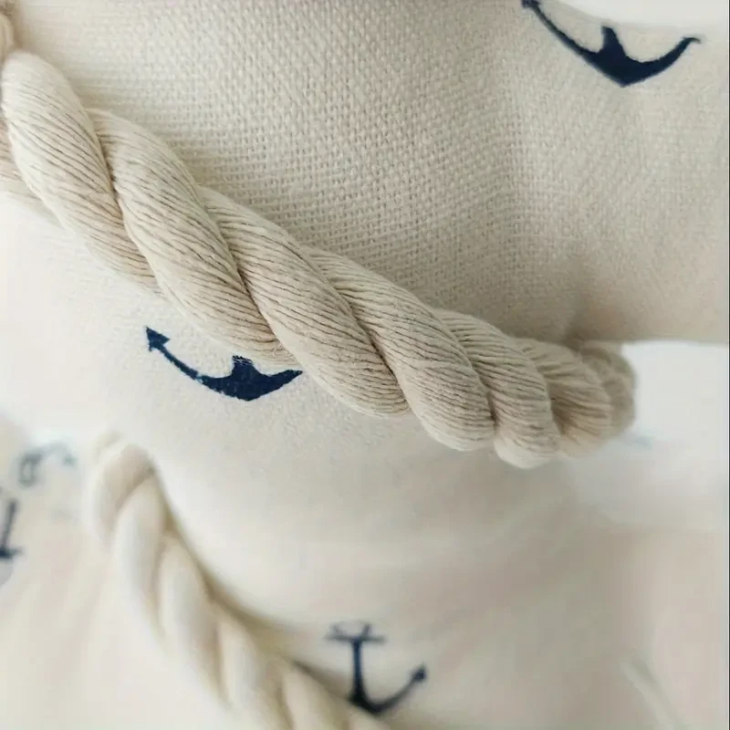 Handcrafted Cotton & Nautical Anchor, Door Stopper, Decorative, And Functional For Home And Office Use - Floor Mounting