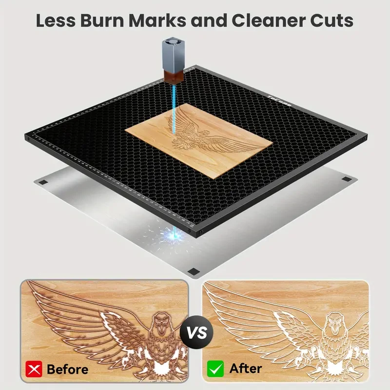 Honeycomb Laser Bed 500 X 500mm Steel Honeycomb Cutting Bed For D1 D1 Pro Falcon Falcon 2 And Most Laser Engraver Laser Cutter 19.68" X 19.68"