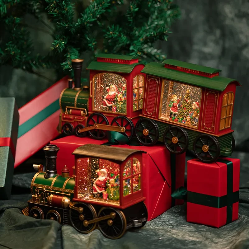 Christmas Santa Claus Train Music Box