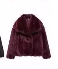 Winter Plush Thicken Lapel Coat - Womens Casual Long Sleeve Outerwear
