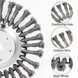1pc Universal Heavy-Duty Steel Wire Wheel