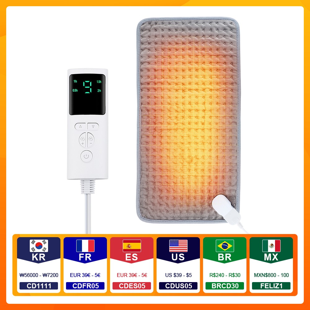 Electric Heating Blanket 58x29cm Heated Pad