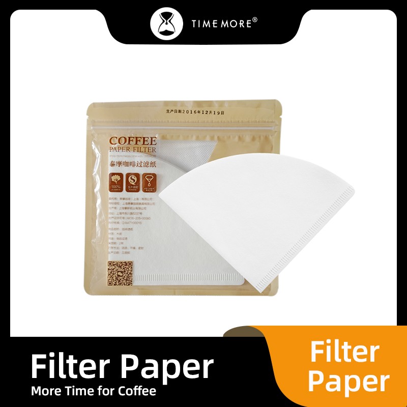 TIMEMORE Coffee Filter Paper  50pcs V-Shaped Hand Drip Filter for Pour-Over