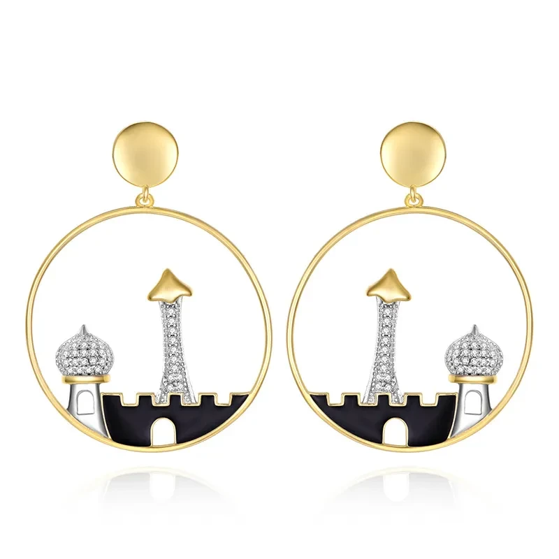 Sterling Silver Magic Castle Earrings