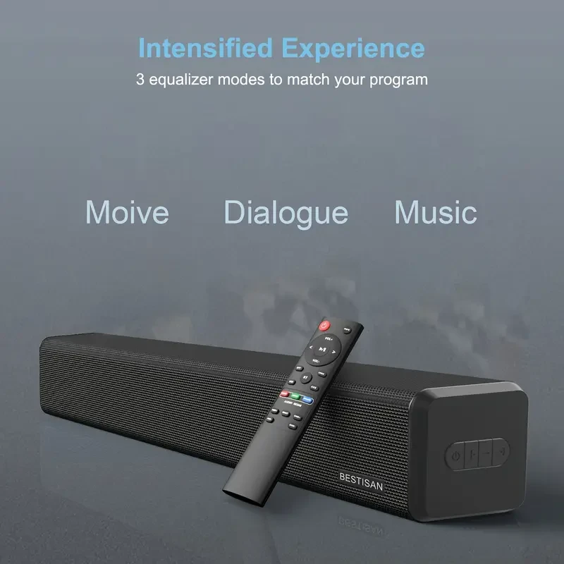 BESTISAN SE02 Sound Bar - 100 Watt HD-ARC with Built-In Subwoofer