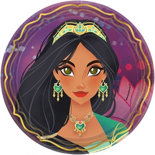 Aladdin 7"/ 17.7cm Round Metallic Paper Plates - Pack of 8
