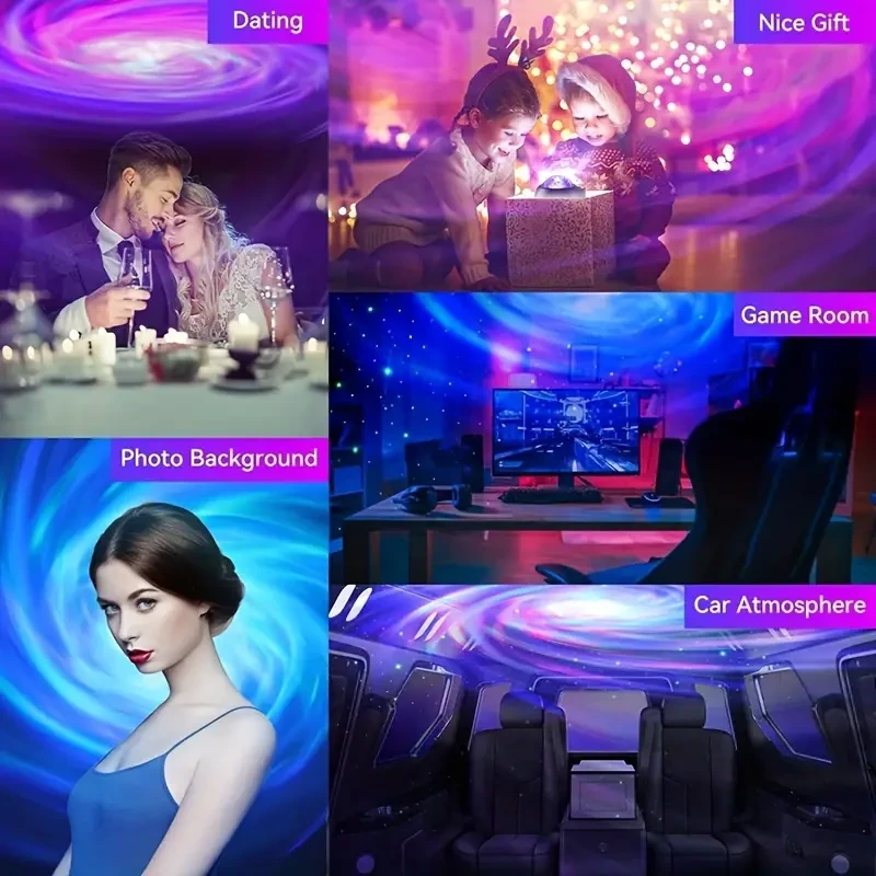 Aurora Galaxy Projector - White Noise Night Light with Speaker