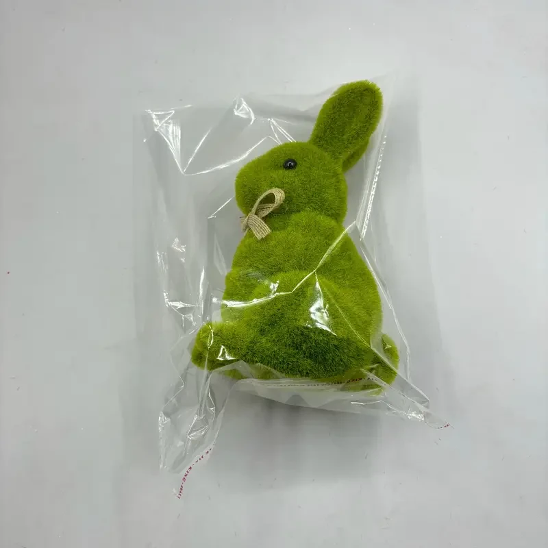 1pc, Classic Gardening Decoration Flocking Rabbit 22cm