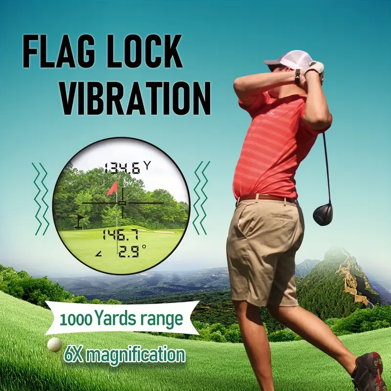 REVASRI Golf Rangefinder 1000YDS Laser with Slope, Pin Lock Vibration, & External Slope Switch
