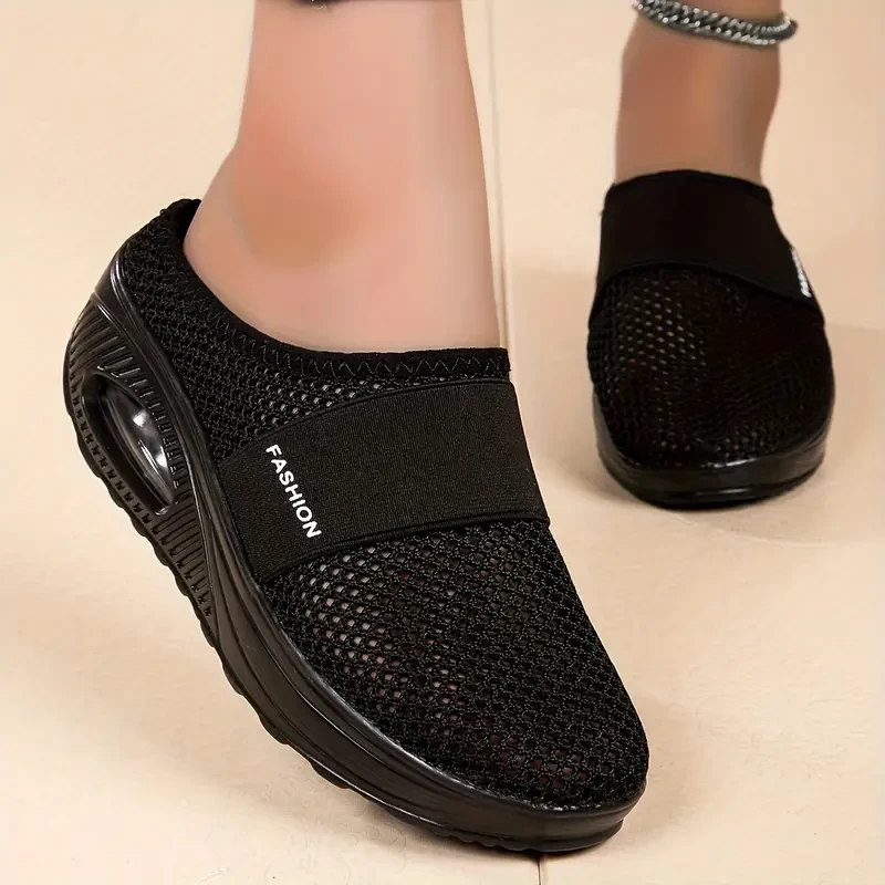 Women's Air Cushion Mesh Mule Sandals  Breathable & Lightweight