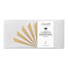 SERVIETTES LUNCH 1PLY 1/4F ECO PLAIN 200s/PKT (SHARP)