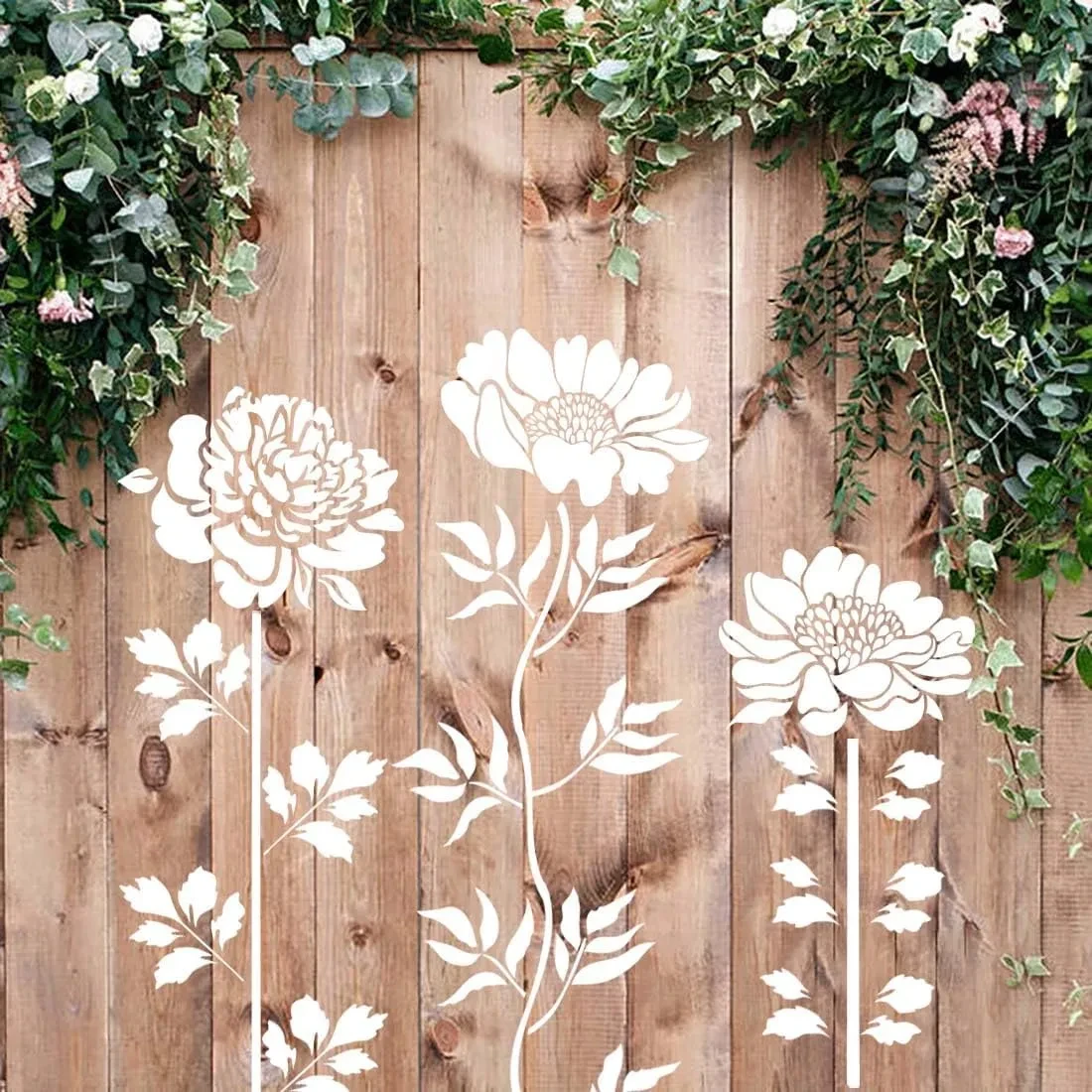 Garden Fence Large Flower StencilsDIY