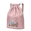 Foldable Waterproof Drawstring Large Capacity Embroidered Backpack
