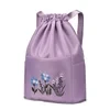 Foldable Waterproof Drawstring Large Capacity Embroidered Backpack