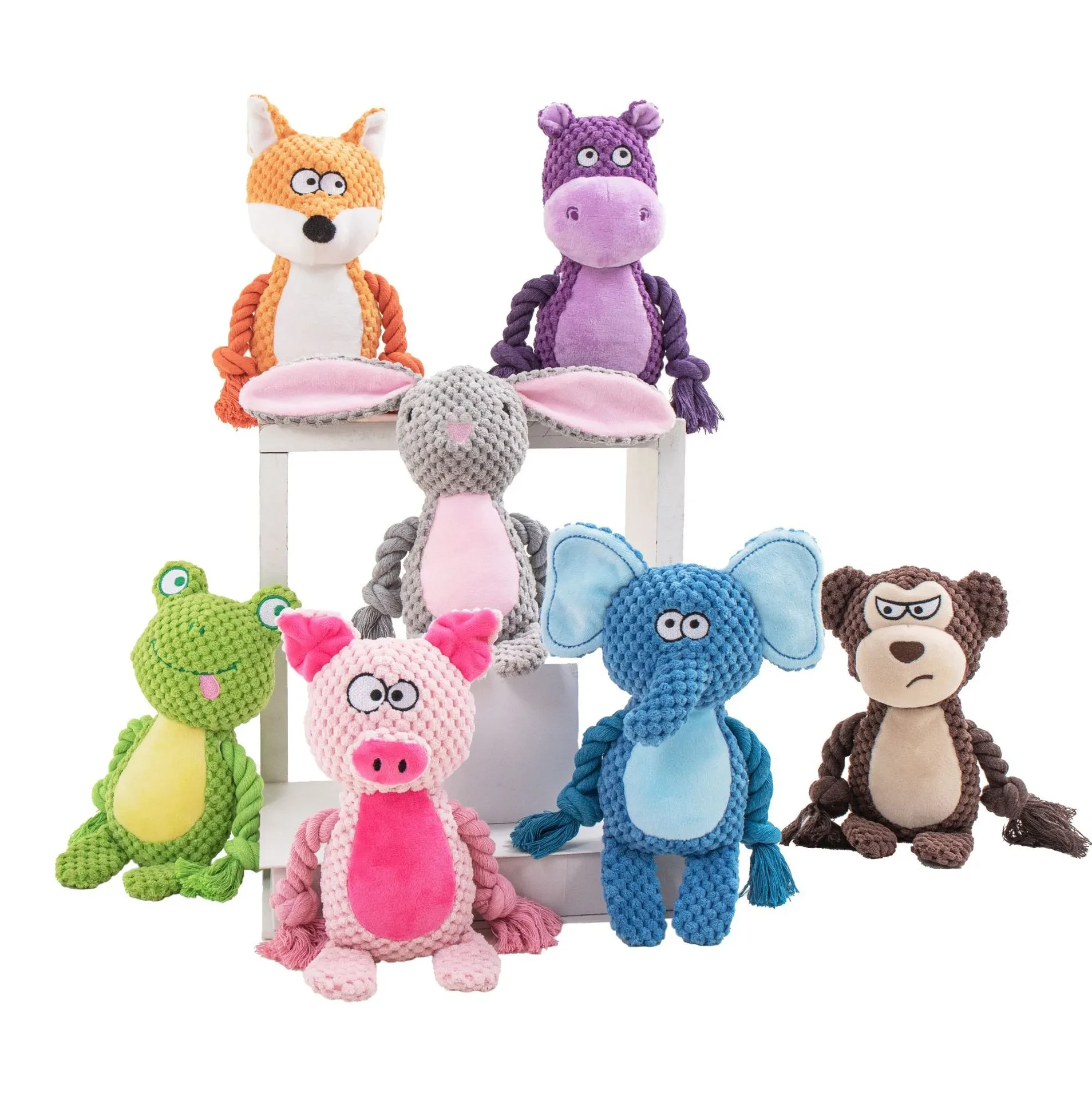 Pet Plush Sound Cotton Rope Toys Interactive Tug Of War Training Item Creative Dog Toy Pet Training Dog Supplies