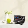 Temperature Humidity Monitor Weather Forecast LED Table Alarm Clock