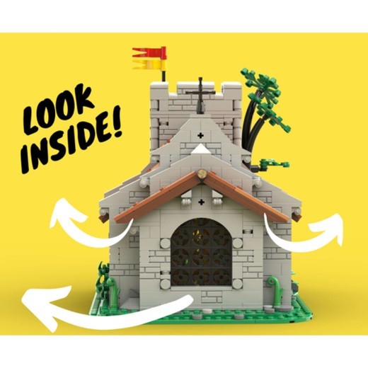 Small Particle Assembly Building Blocks Church Model Toy Set