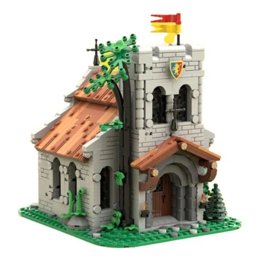 Small Particle Assembly Building Blocks Church Model Toy Set