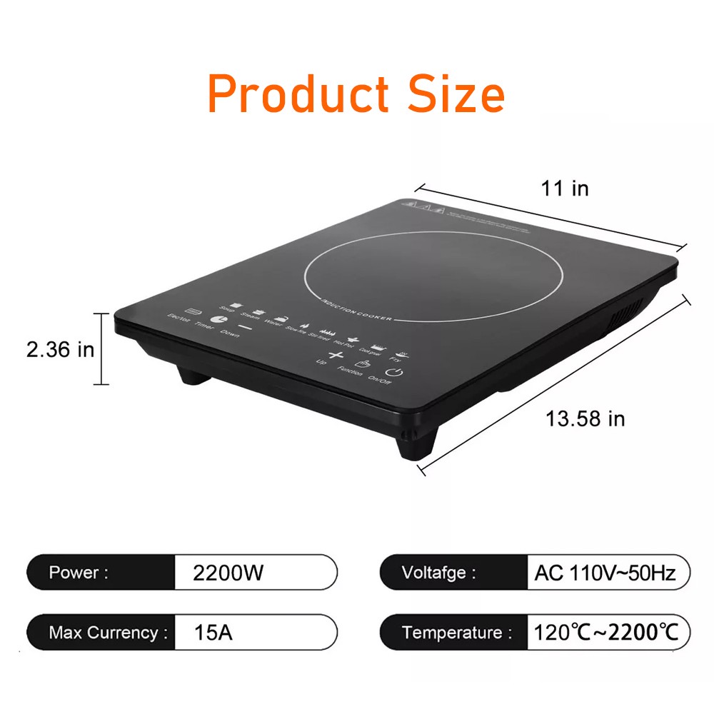 US110V/2200W Intelligent Energy-Saving Induction Cooker - Household and Outdoor Use
