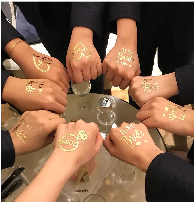 Team Bride Temporary Tattoos Stickers Wedding Decor