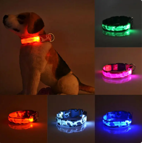 Camouflage pet supplies luminous dog collar